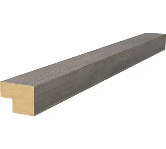 Рейка с пазом 25х19х2750мм, МДФ, дуб старинный светло-серый, шт