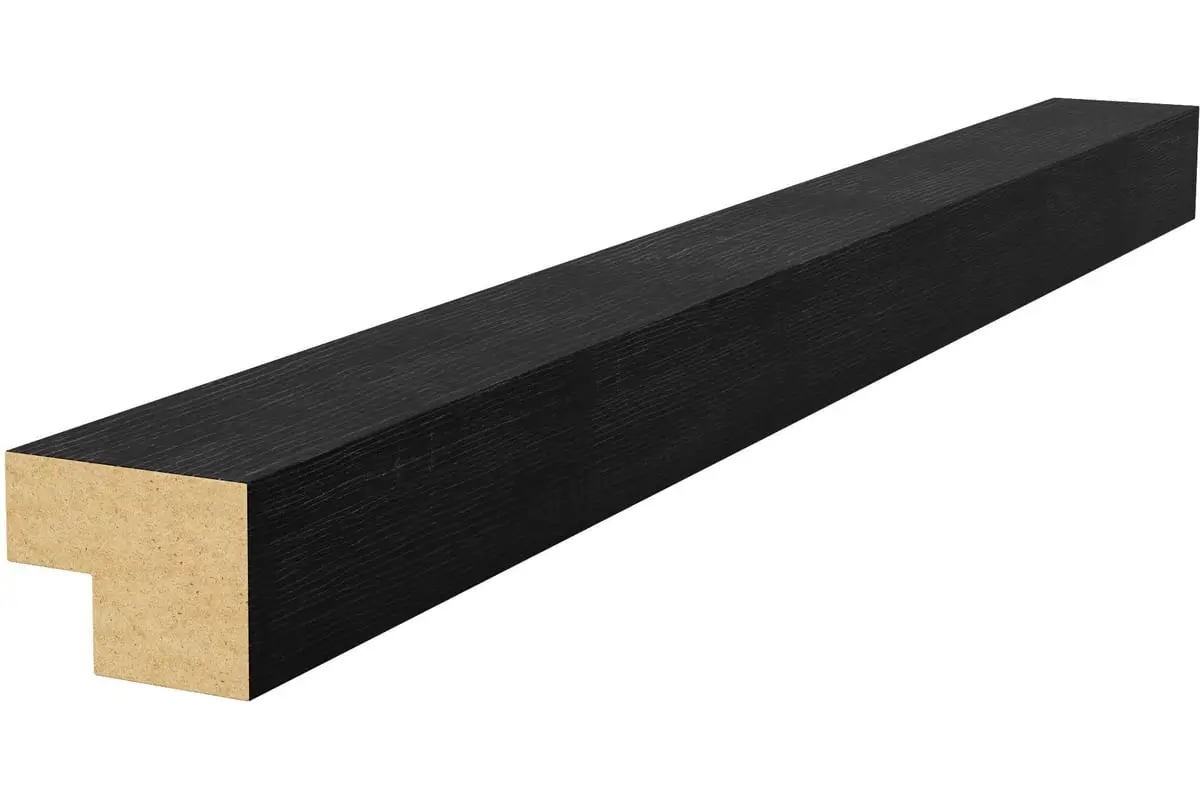 Рейка с пазом 25х19х1350мм, МДФ, дуб графит, шт