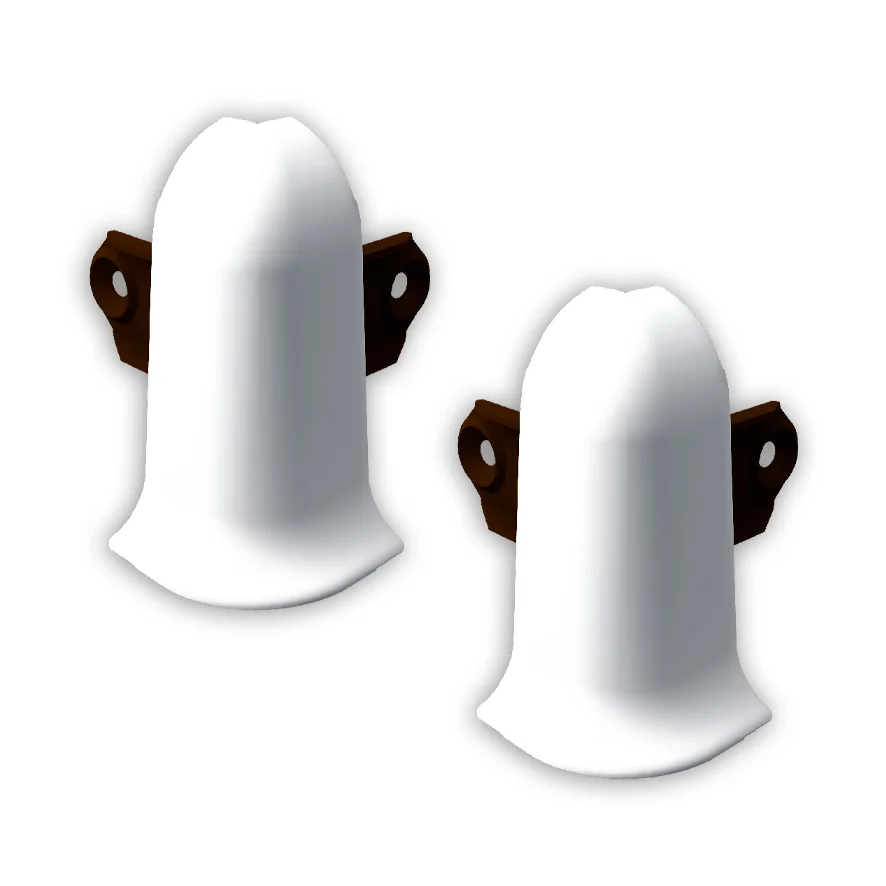 001 Угол наружный Лексида с крепежом 55мм Белый (шт)