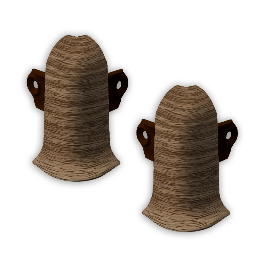 291 Угол наружный Лексида с крепежом 55мм Орех (шт)