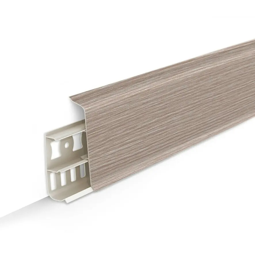 Плинтус напольный с кабель-каналами 70мм 2,2м "Деконика", 361 Акация