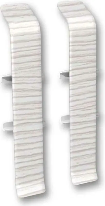 Соединитель для плинтуса 85мм "Деконика" (2шт. во флоупак), 255 Ясень бьянко