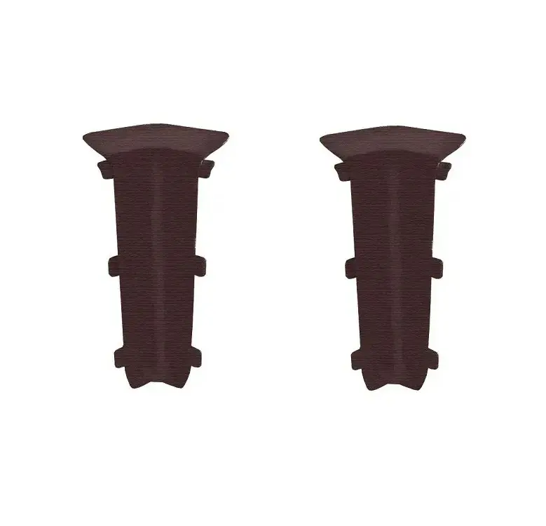 Угол внутренний для плинтуса 85мм "Деконика" (2шт. во флоупак), 351 Каштан