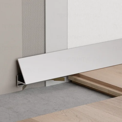 Микроплинтус угловой 16-25мм 2,4м белый матовый, шт