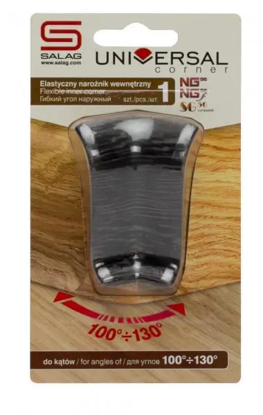 Угол универсальный внутренний Salag  86 дуб горелый