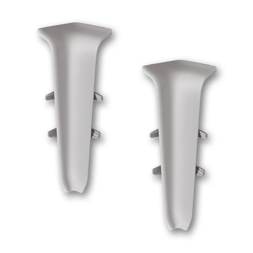 Угол внутренний для плинтуса 85мм "Деконика" (2шт. во флоупак), 036 Платиново-серый