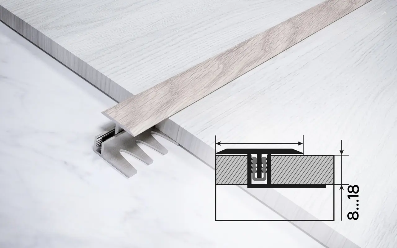 Стык Т-образный 23мм разносторонний 0,9 дуб леванте