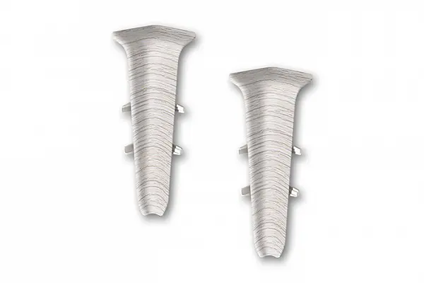 Угол внутренний для плинтуса 85мм "Деконика" (2шт. во флоупак), 253 Ясень серый