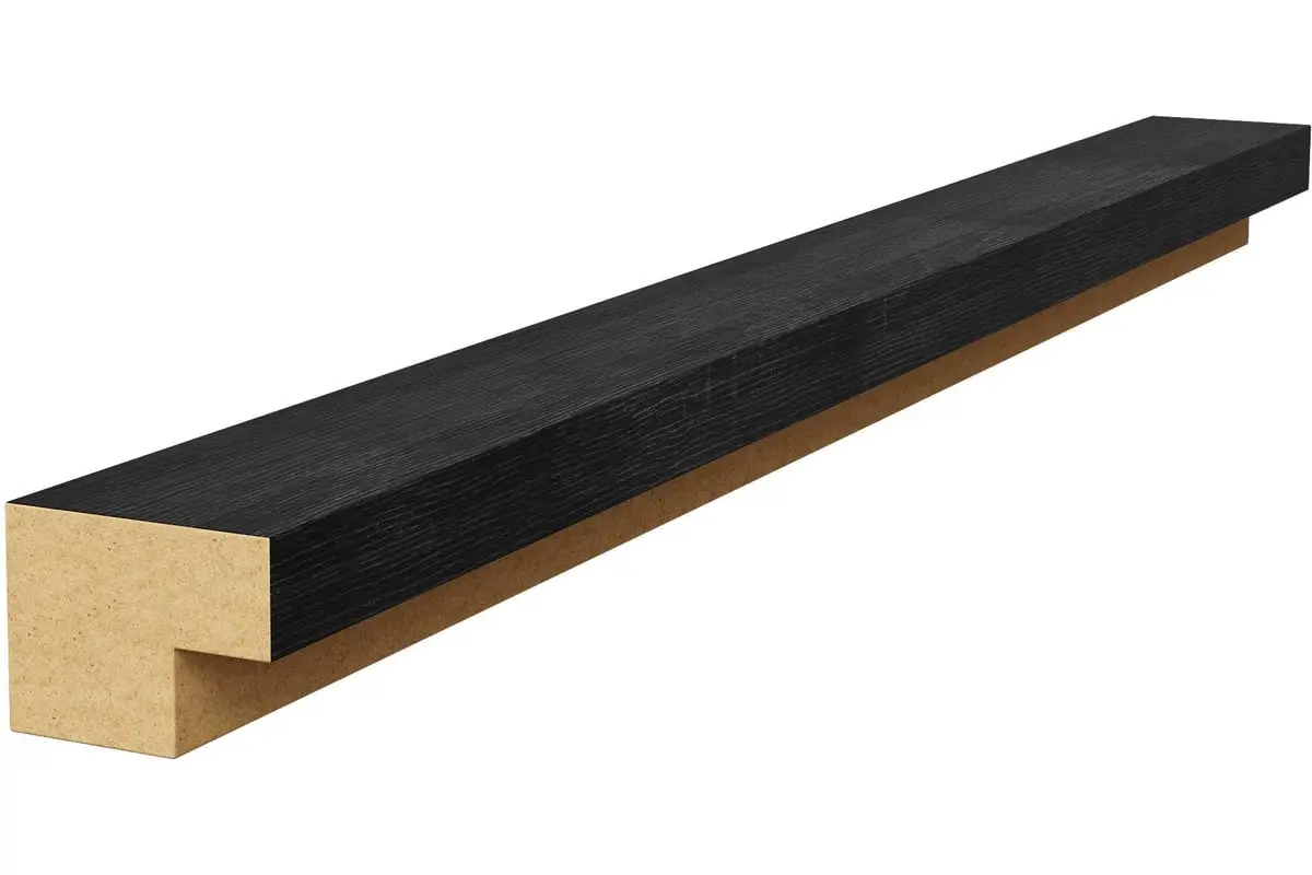 Рейка с пазом 25х19х1350мм, МДФ, дуб графит, шт
