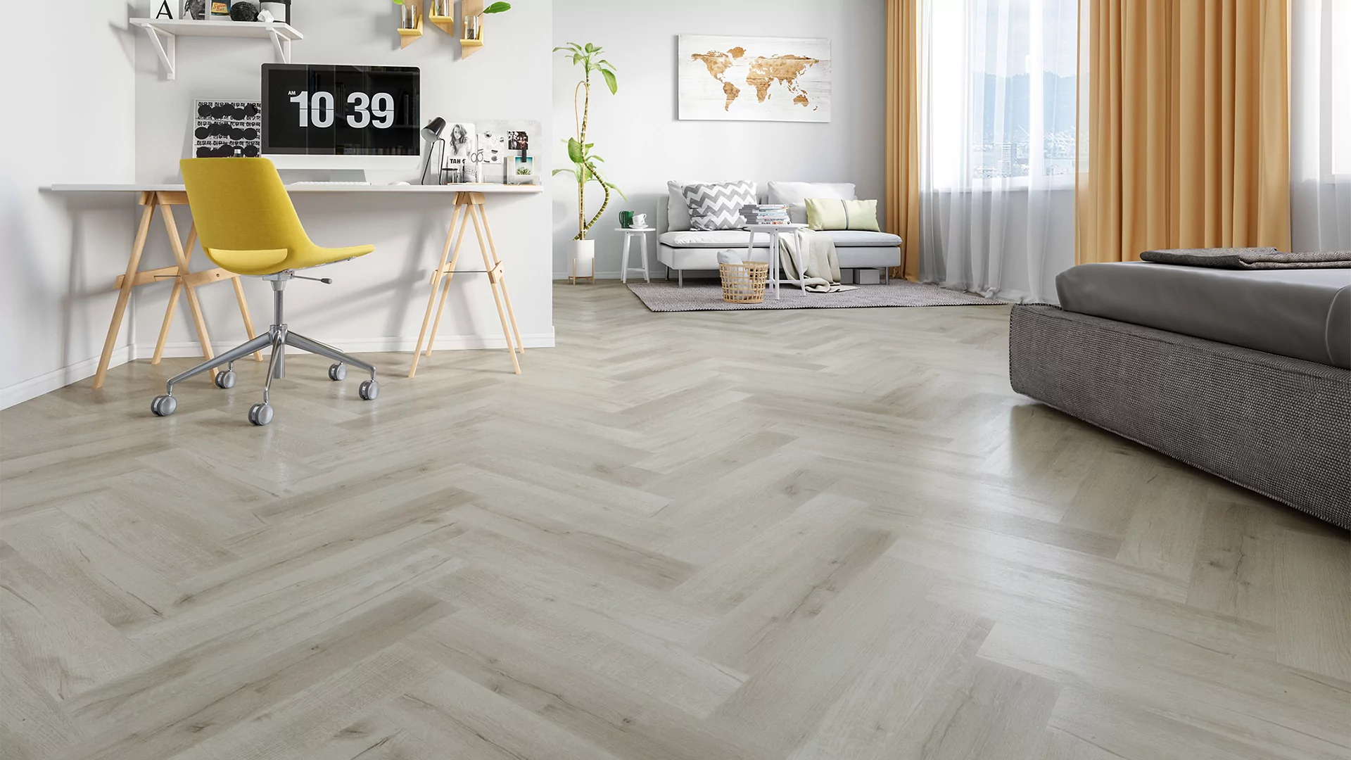 SPC Refloor Fargo Parquet Дуб Лондонский Туман 33-81996-14 (615*123*4мм, 0,5 мм)