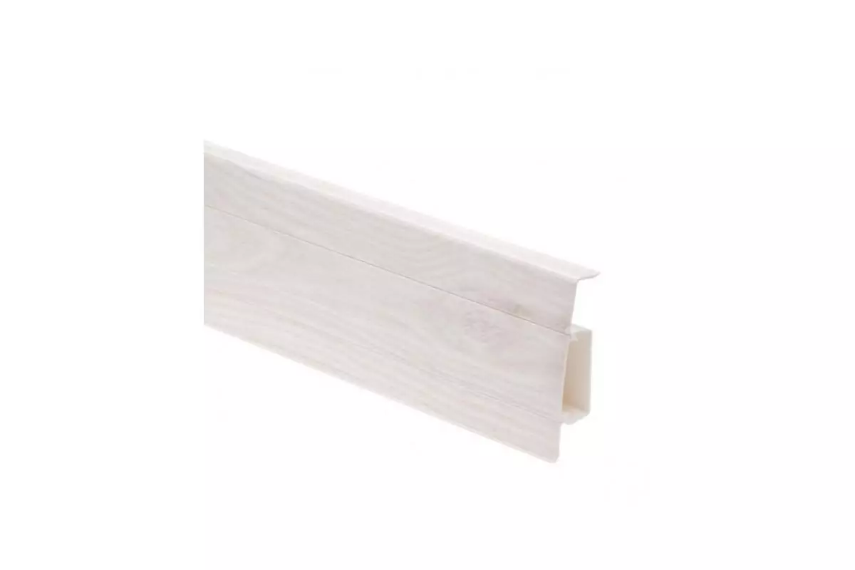 Плинтус пластиковый (ПВХ) CEZAR (Цезарь) Hi-Line №163 с кабель-каналом 75мм Польша