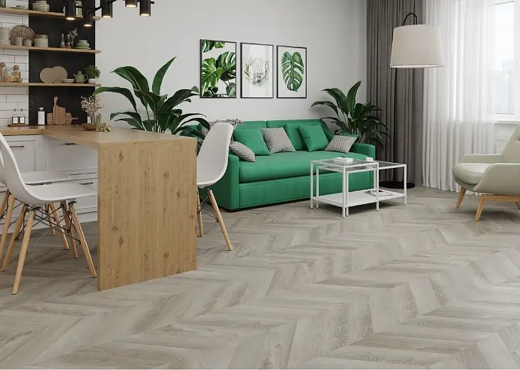Клеевая кварцвиниловая плитка Alpine Floor Chevron LVT Дуб Фантазия ECO 20-1