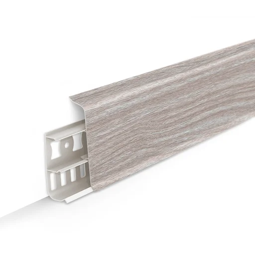 Плинтус напольный с кабель-каналами 85мм 2,2м "Деконика", 294 Орех антик