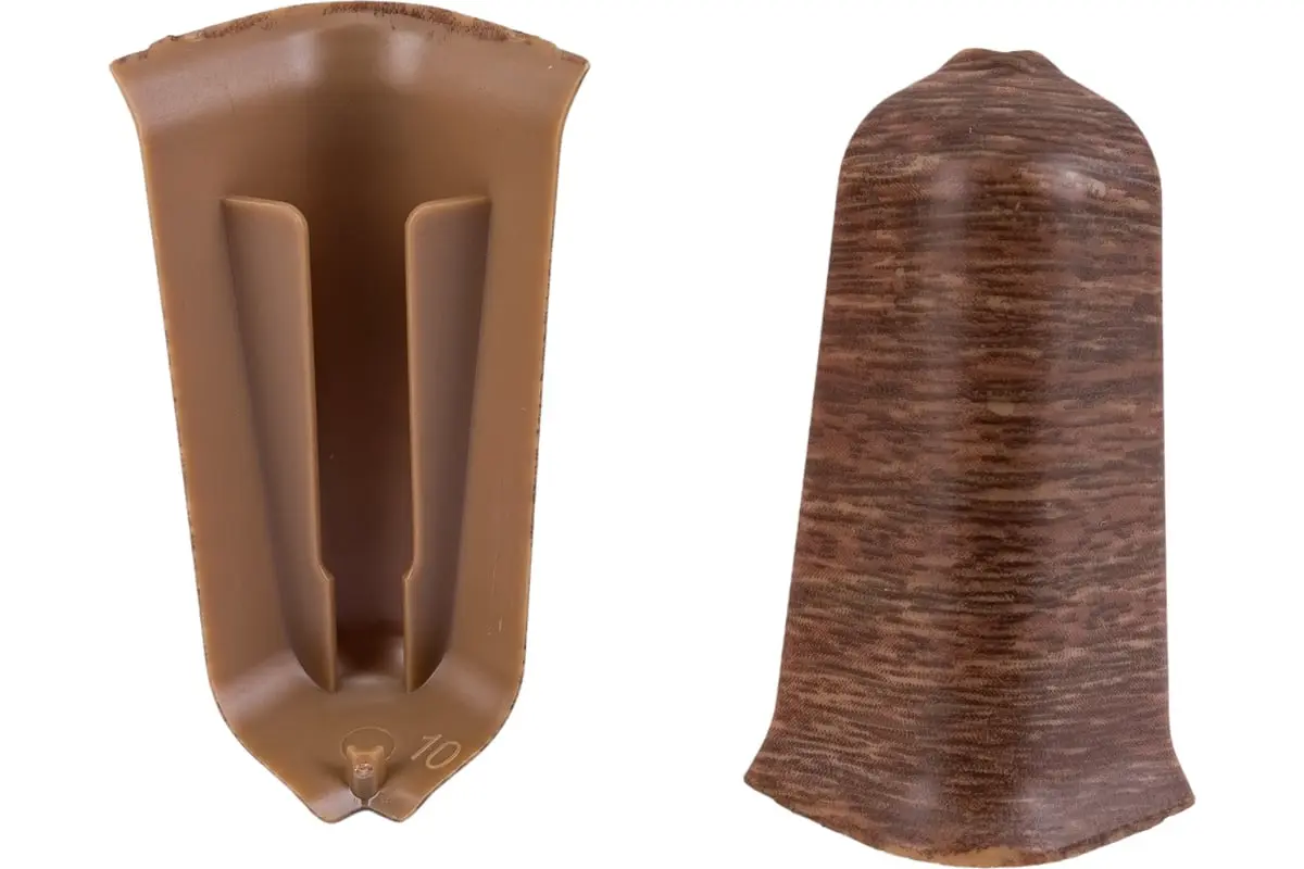 Угол наружный (внешний) с крепежом 85мм "Деконика" (2шт. во флоупак), 291 Орех