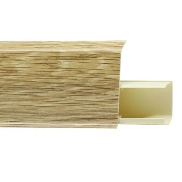 TERA №723 Плинтус со съемной панелью Дуб Мокко 72 мм, 2,2 м.