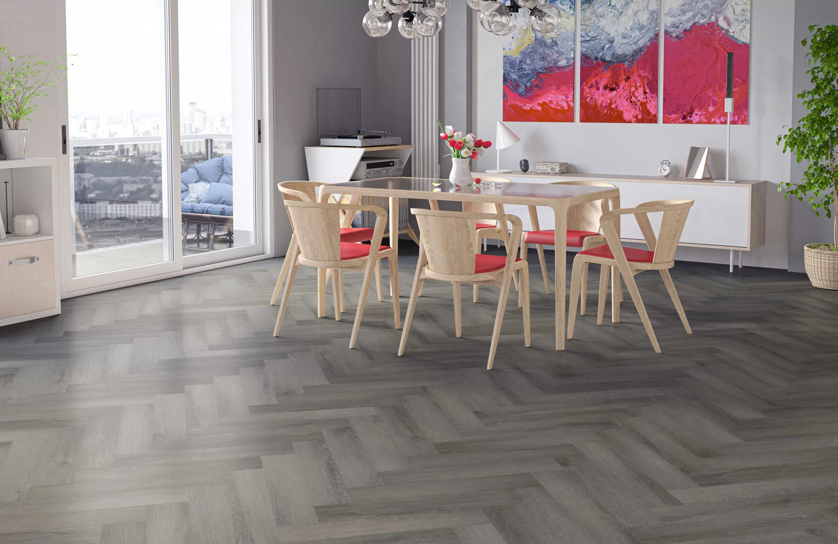 SPC Refloor Fargo Parquet Дуб Вулканический Пляж 33-2074-05 (615*123*4мм, 0,5 мм)
