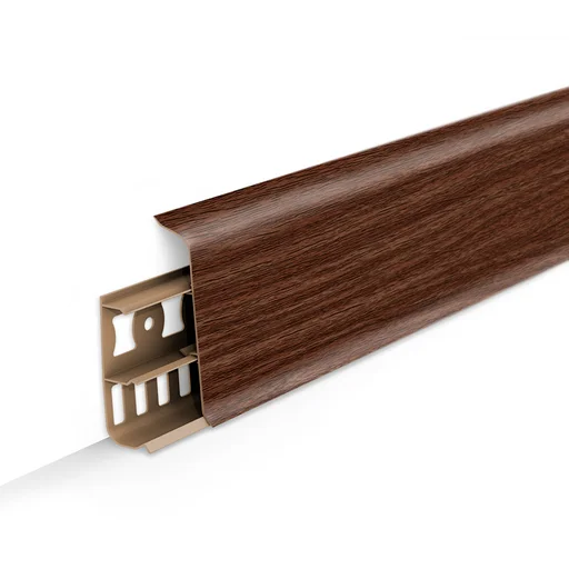 Плинтус напольный с кабель-каналами 85мм 2,2м "Деконика", 291 Орех