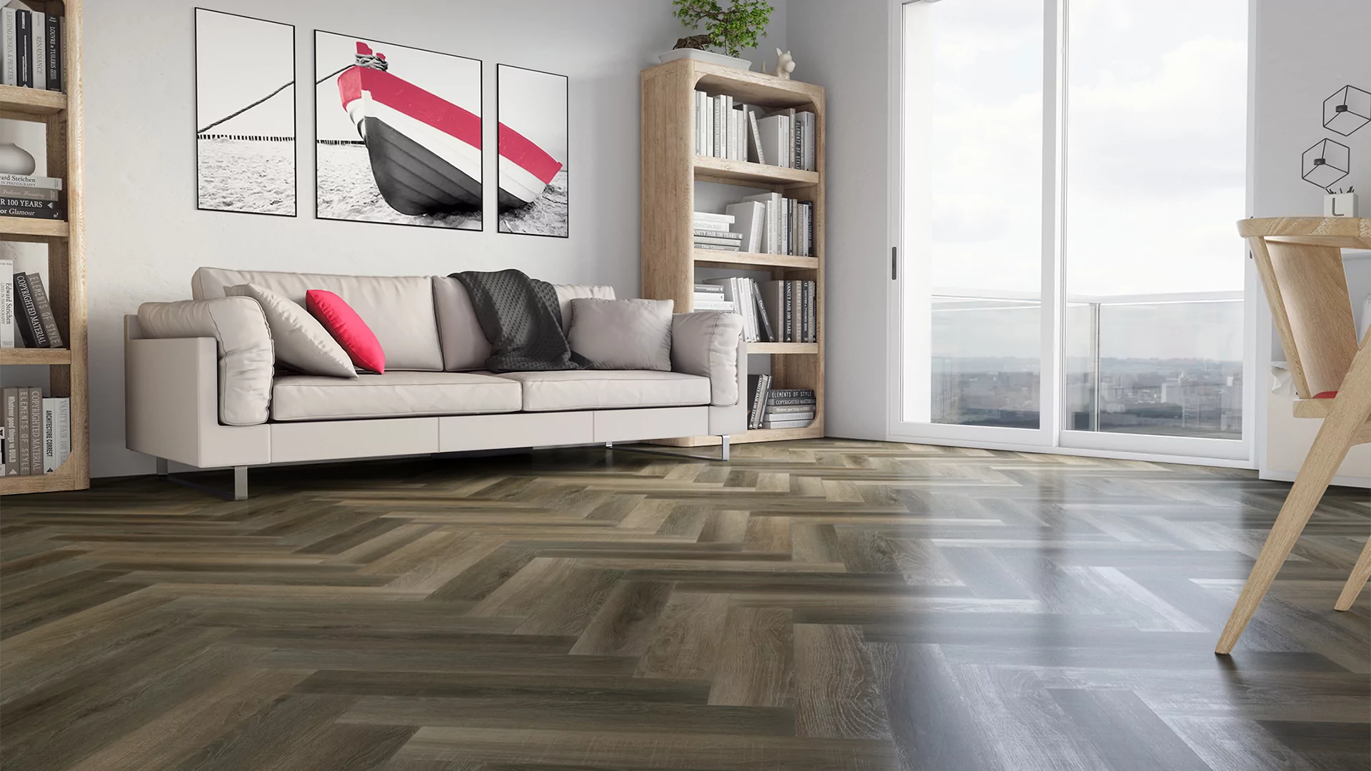SPC Refloor Fargo Parquet Дуб Кальвадос 33-62W921  (615*123*4мм, 0,5 мм)