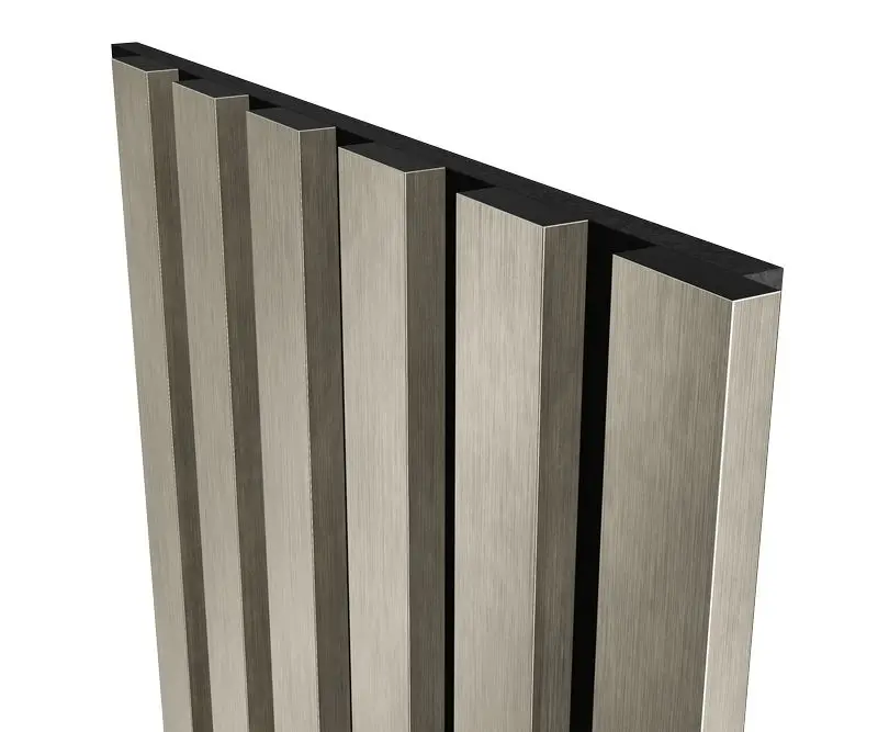 Комплект акуст.панелей, черный войлок, 3000х300х19мм, рейки ЭКОПОЛИМЕР, платина матовая/2шт., компл