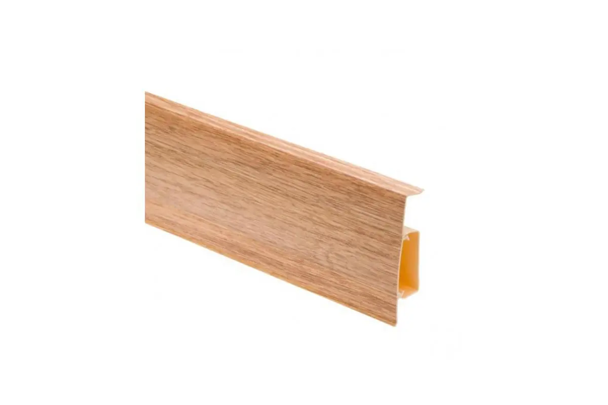 Плинтус пластиковый (ПВХ) CEZAR (Цезарь) Hi-Line №126 с кабель-каналом 75мм Польша