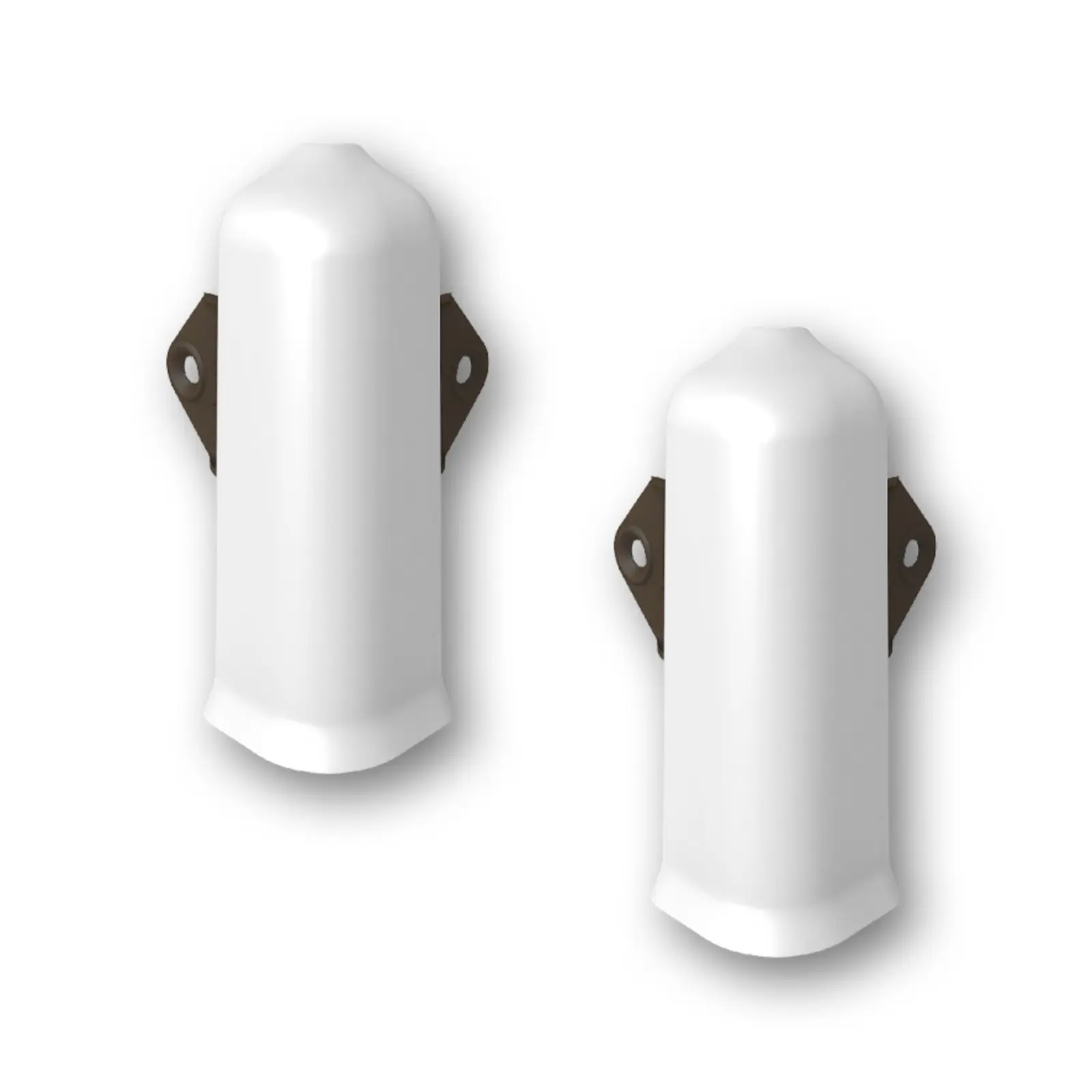 001 Угол наружный Лексида 80мм с крепежом Белый (2шт/блистер)