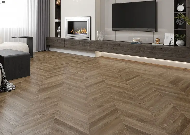 Клеевая кварцвиниловая плитка Alpine Floor Chevron LVT Макадамия ECO 20-5