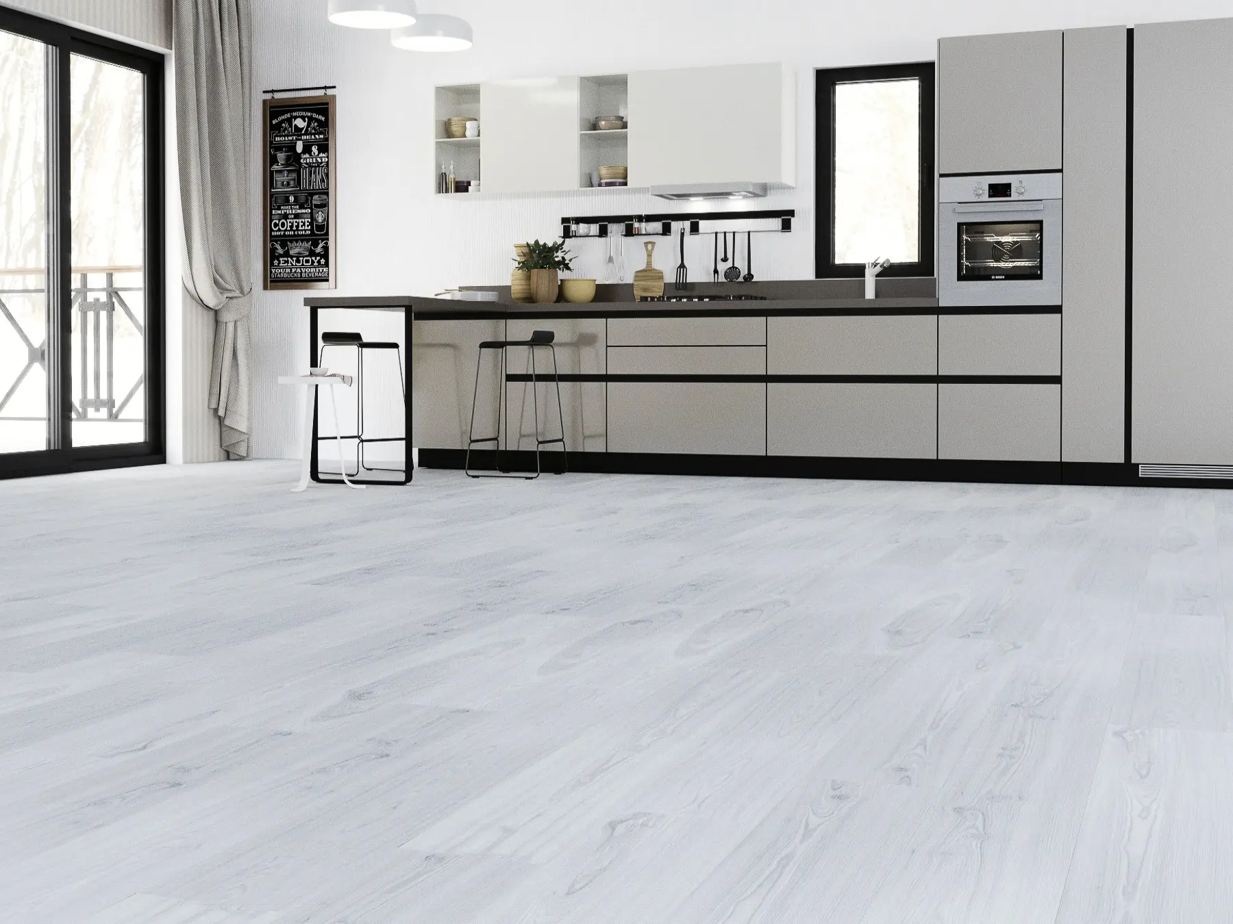 Кварцевый ламинат ArtTile Stone Optima Pro 40-1 APTN, Ясень Норд, (914х152x4мм)