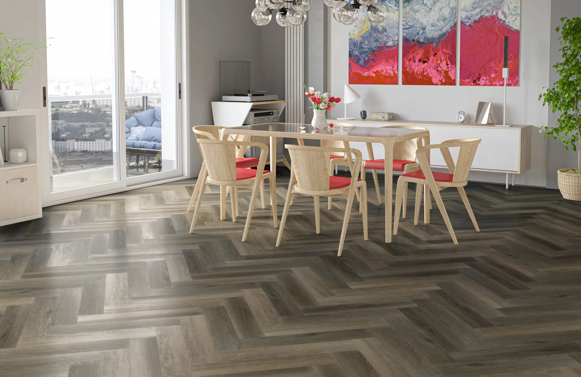 SPC Refloor Fargo Parquet Дуб Кальвадос 33-62W921  (615*123*4мм, 0,5 мм)