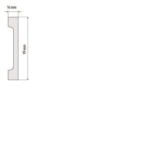 Плинтус дюрополимерный под покраску Damar Poland DP 6 (2000х99х16)