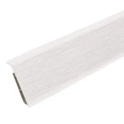 Плинтус напольный с кабель-каналами 70мм 2,2м "Деконика", 255 Ясень бьянко