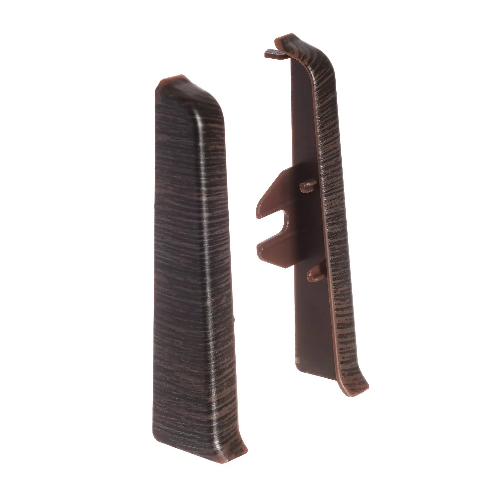 Торцевые (пара) для плинтуса 85мм "Деконика" (1 пара во флоупак), 303 Венге темный