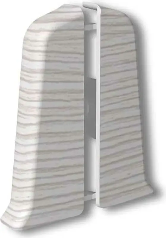 Торцевые (пара) для плинтуса 85мм "Деконика" (1 пара во флоупак), 255 Ясень бьянко