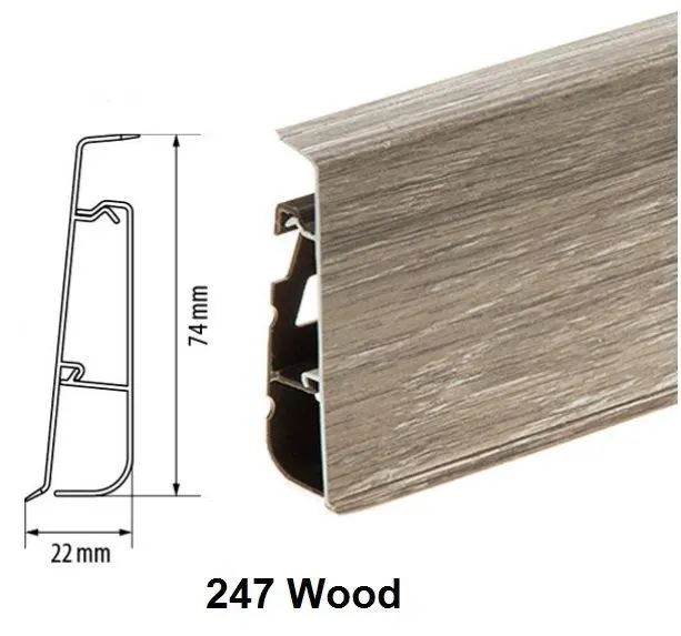 Плинтус Cezar Hi-Line Prestige 247 Wood