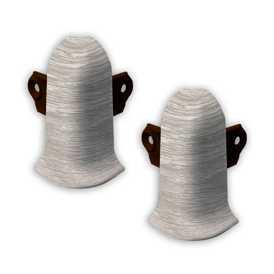 252 Угол наружный Лексида с крепежом 55мм Ясень белый (шт)