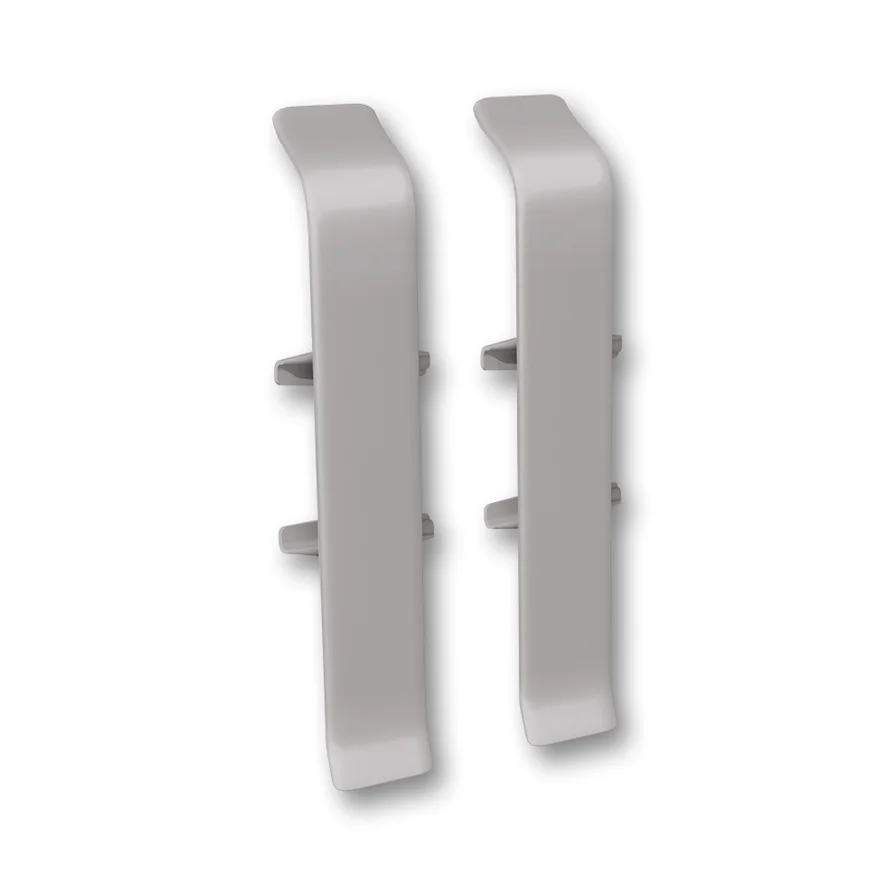 Соединитель для плинтуса 85мм "Деконика" (2шт. во флоупак), 036 Платиново-серый