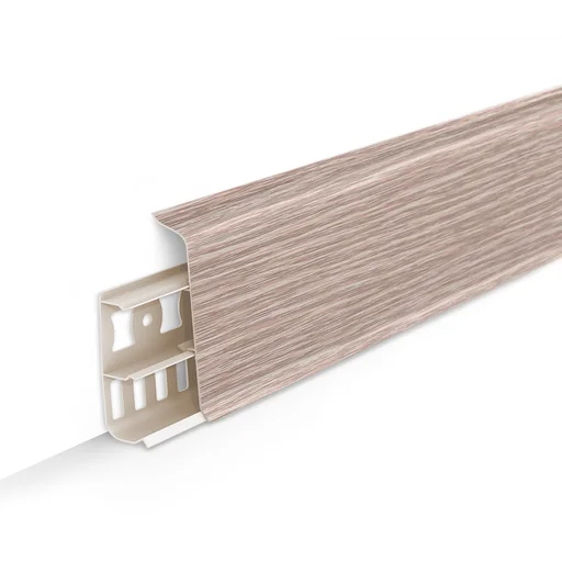 Плинтус напольный с кабель-каналами 85мм 2,2м "Деконика", 229 Дуб латте