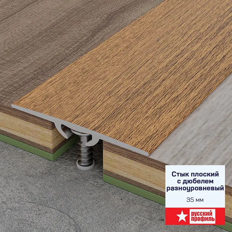 Стык с дюбелем ламинированный, 35мм 0,9 дуб андерсен