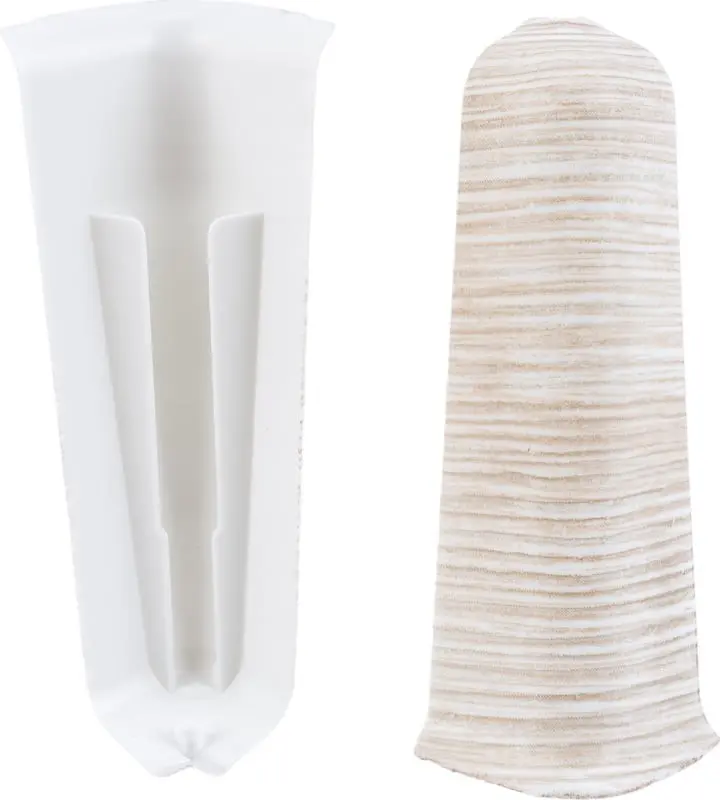 Угол наружный (внешний) с крепежом 85мм "Деконика" (2шт. во флоупак), 255 Ясень бьянко