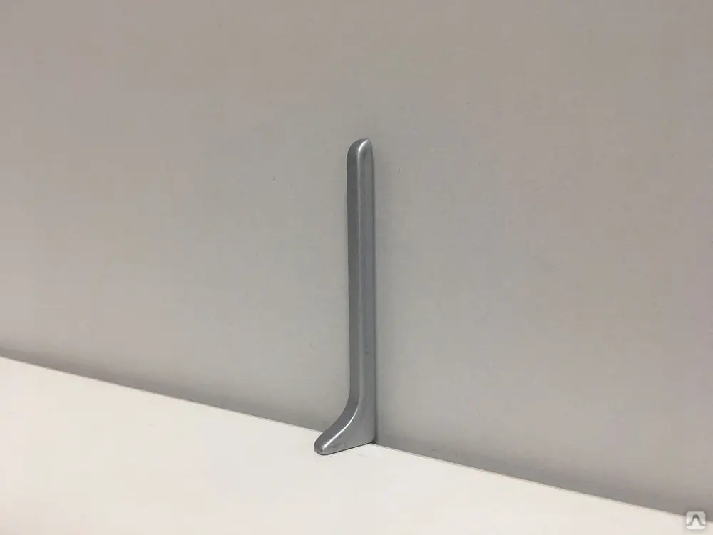 Окончание левoe алюминий 80мм Серебро, шт