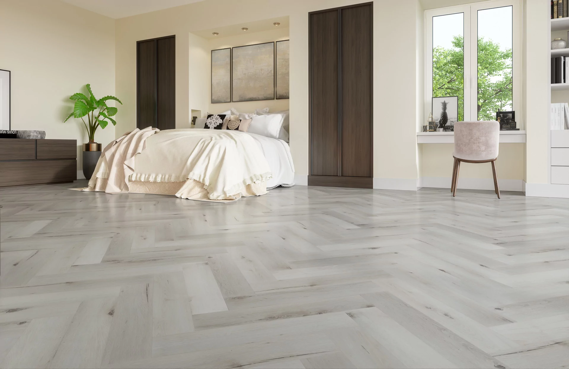 SPC Refloor Fargo Parquet Дуб Снежный 33-DL1601 (615*123*4мм, 0,5 мм)