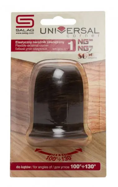 Угол универсальный наружный Salag  23 орех модена