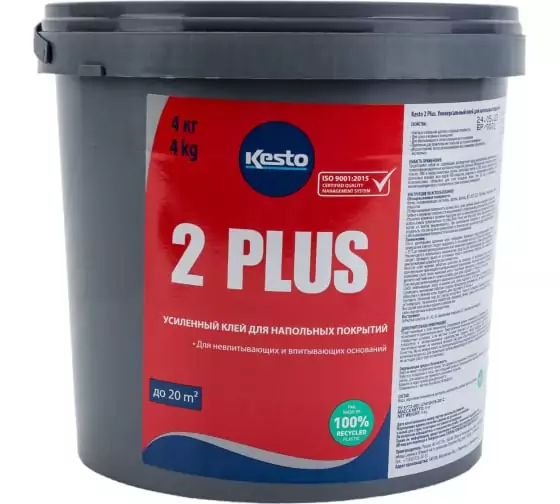 Kesto 2 Plus - универсальный клей для напольных покрытий 4 кг