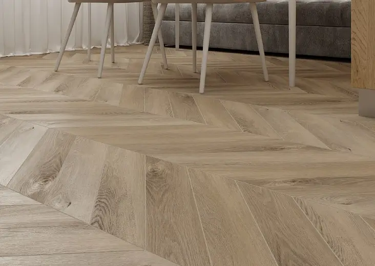 SPC ламинат французская елка Chevron Alpine Дуб Синистра ECO 18-6