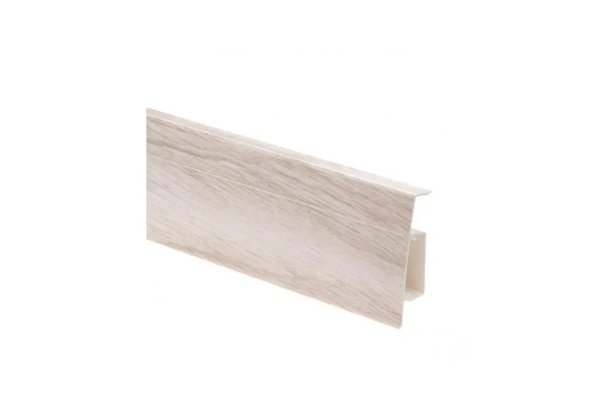 Плинтус пластиковый (ПВХ) CEZAR (Цезарь) Hi-Line №142 с кабель-каналом 75мм Польша