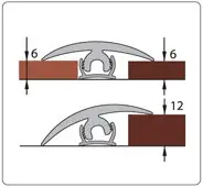 Порог гибкий универсальный 40мм 3,0м (рулон) Венге черный "Идеал"