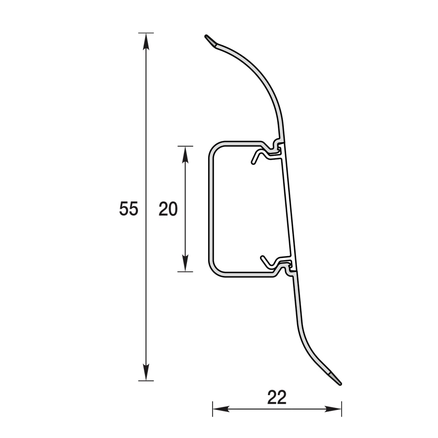 278 Плинтус Лексида 55х2200мм Сосна серая (40шт)