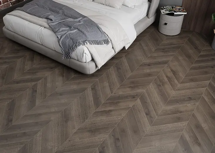 Клеевая кварцвиниловая плитка Alpine Floor Chevron LVT Дуб Антарес ECO 20-9