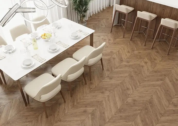 Клеевая кварцвиниловая плитка Alpine Floor Chevron LVT Гевуина ECO 20-10