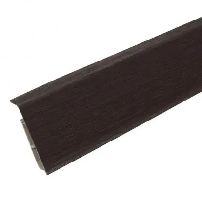 Плинтус напольный с кабель-каналами 70мм 2,2м "Деконика", 303 Венге темный