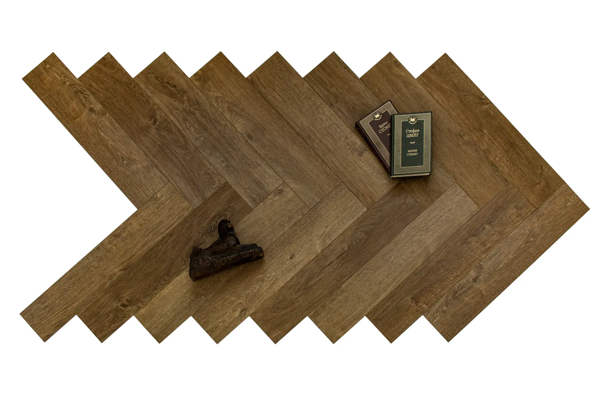 Клеевая кварцвиниловая LVT плитка DeART GRAND DG 9626 "Ёлка", 135х640х2,5мм